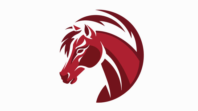 Horse logo isolated on white background vector illus
