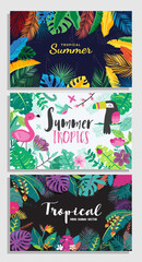 Tropical Plants Summer Party Invitation template

