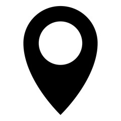 Map pin icon isolated on white background