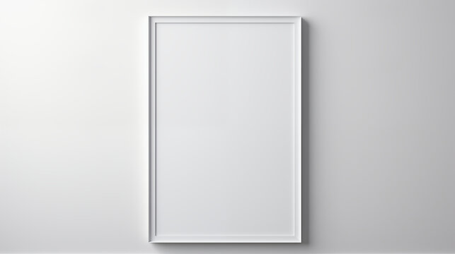 Empty white frame on the wall, background and wallpaper collection, poster mockup