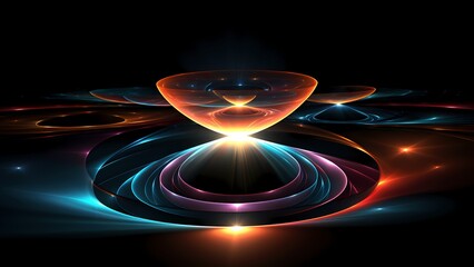 Abstract Distorted Star Rings Background