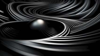 Abstract Bright Silver Rotating Metallic Background