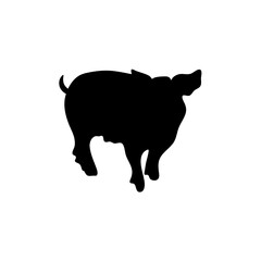 silhouettes of a pig