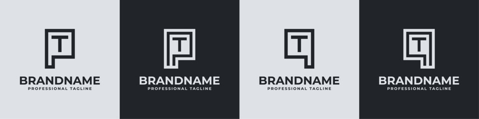 Modern Initials PT and QT Logo, suitable for business with PT, TP, QT, or TQ initials