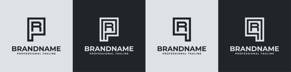 Modern Initials PR and QR Logo, suitable for business with PR, RP, QR, or RQ initials