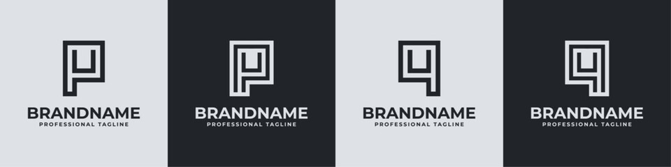 Modern Initials PU and QU Logo, suitable for business with PU, UP, QU, or UQ initials