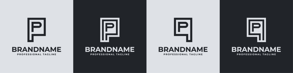 Modern Initials PP and QP Logo, suitable for business with PP, QP, QP initials