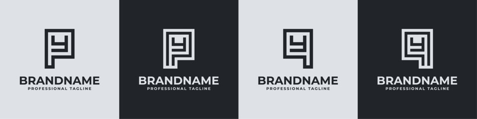 Modern Initials PY and QY Logo, suitable for business with PY, YP, QY, or YQ initials