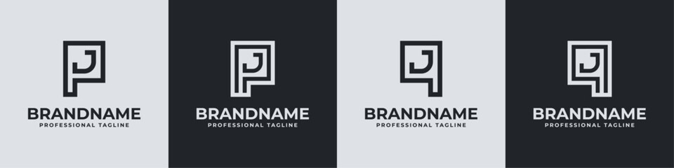 Modern Initials PJ and QJ Logo, suitable for business with PJ, JP, QJ, or JQ initials