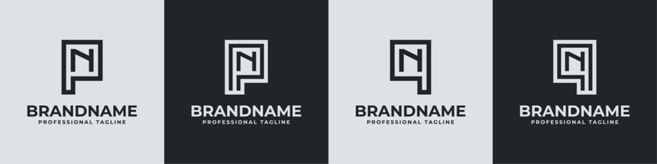 Modern Initials PN and QN Logo, suitable for business with PN, NP, QN, or NQ initials