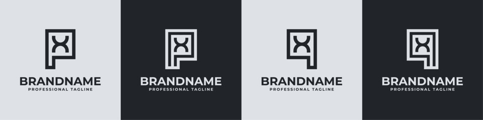 Modern Initials PX and QX Logo, suitable for business with PX, XP, QX, or XQ initials