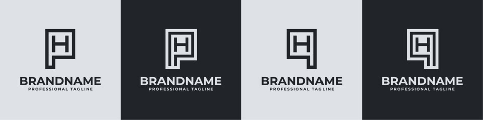 Modern Initials PH and QH Logo, suitable for business with PH, HP, QH, or HQ initials