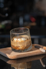 Affogato Coffee made by Vanilla ice cream and on top with Espresso Shot