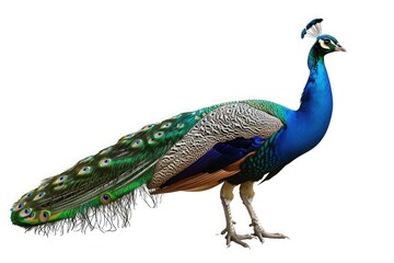 peacock with feathers out