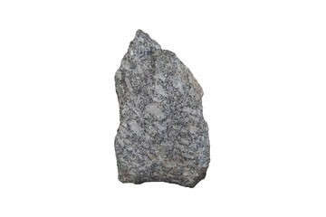 Granite rock stone isolated on white background.         