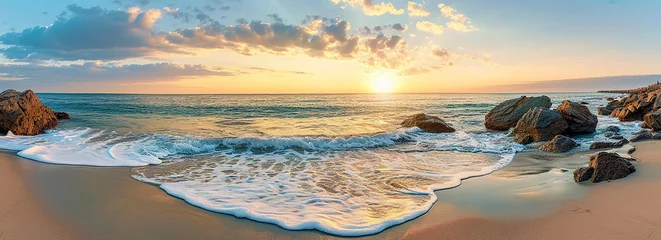 Foto op Plexiglas anti-reflex Photo of beautiful tropical beach and sea view background  © oneli