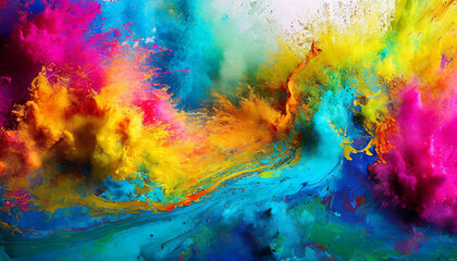 Fototapeta na wymiar Currents of translucent hues, snaking metallic swirls, and foamy sprays of color shape the landscape of these free-flowing textures. Natural luxury abstract fluid art painting in alcohol ink technique