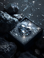 Obraz premium Diamond In Heart Shape