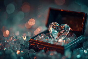 Diamond In Heart Shape