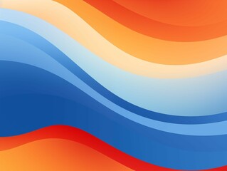 Simple Abstract Blue and Orange Waves Background. Generative AI