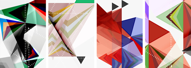 Triangle blend geometric concept poster designs for wallpaper, business card, cover, poster, banner, brochure, header, website
