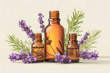 Obraz na płótnie Canvas Essential Oils: Aromatherapy using scents like lavender or chamomile can be paired with calming