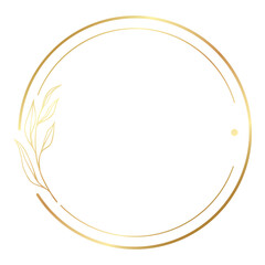 Luxury Elegant Gold Gradient Geometric Circle Border Frame