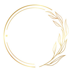 Luxury Elegant Gold Gradient Geometric Circle Border Frame