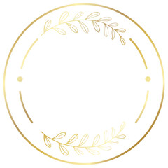 Luxury Elegant Gold Gradient Geometric Circle Border Frame