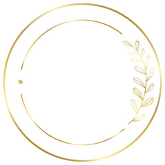 Luxury Elegant Gold Gradient Geometric Circle Border Frame