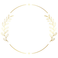 Fototapeta na wymiar Luxury Elegant Gold Gradient Geometric Circle Border Frame