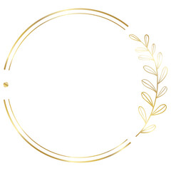 Luxury Elegant Gold Gradient Geometric Circle Border Frame