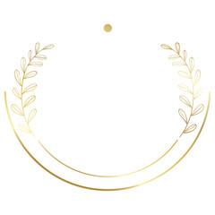 Luxury Elegant Gold Gradient Geometric Circle Border Frame