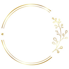 Luxury Elegant Gold Gradient Geometric Circle Border Frame