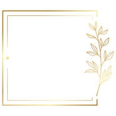 Luxury Elegant Gold Gradient Geometric Square Border Frame