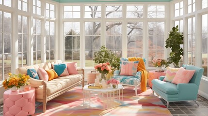 Whimsical Wonderland Design a sunroom as a whimsical wonderland