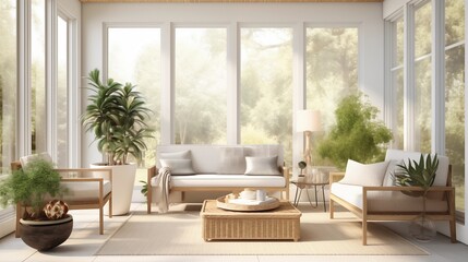 Zen-Inspired Sun Space Create a minimalist sunroom with Zen-inspired design elements