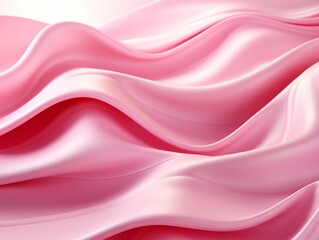 Obraz premium Abstract Pink Fabric Waves Background. Generative AI