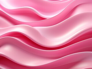 Obraz premium Abstract Pink Fabric Waves Background. Generative AI