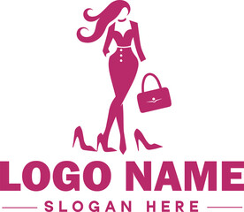  Fashion logo Luxury Glamour Elegant Logo Icon clean flat modern minimalist business logo editable vector
