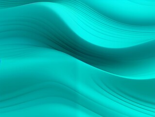 Obraz premium Simple Abstract Turquoise Waves Background. Generative AI