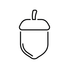 acorn icon with white background vector stock illustration