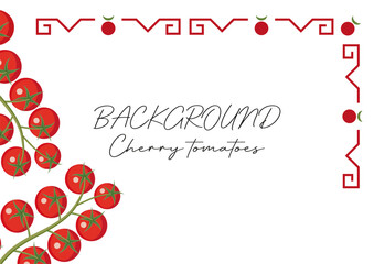Fototapeta na wymiar Background in A4 format. Cherry tomatoes.