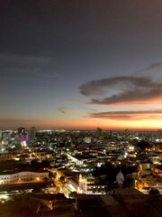 Sunset Over City