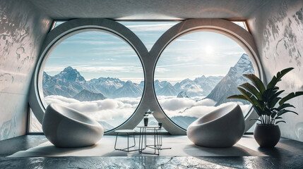 Future luxury accommodation with amazing view