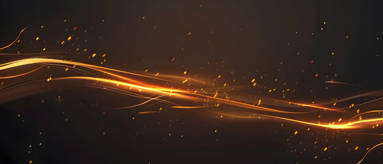 Obraz premium Abstract shiny color gold wave design element, flare light background,