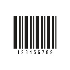 Flat barcode icon symbol vector Illustration.