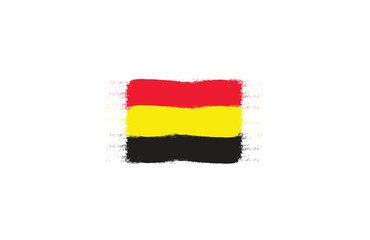 Flag of Federal Republic of Germany. Germany's tricolor brash concept. Horizontal Illustration isolated on white background.
