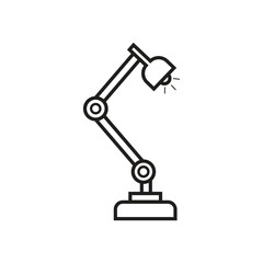 Flat desk lamp icon symbol vector Illustration.