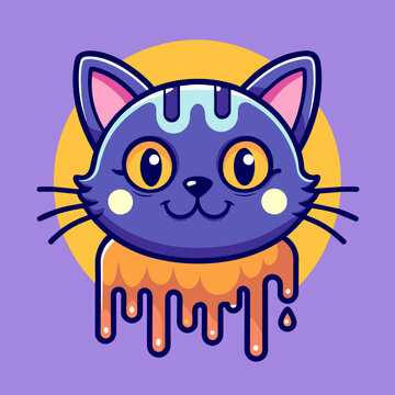 Adorable Cat Design: Cute and Playful Feline Graphic for Trendy T-Shirt Print on Demand, Perfect for Cat Lovers and Casual Wear Enthusiasts